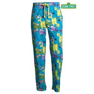 NEW Sesame Street Men's Pajama Lounge Pants SMALL Big Bird Elmo Oscar Bert Ernie